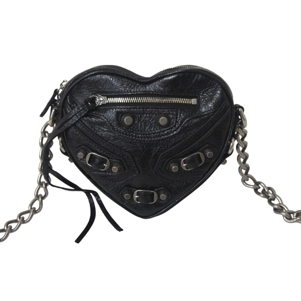 BALENCIAGA Luca Goal Heart Shoulder Bag chain strap - Picture 3 of 8